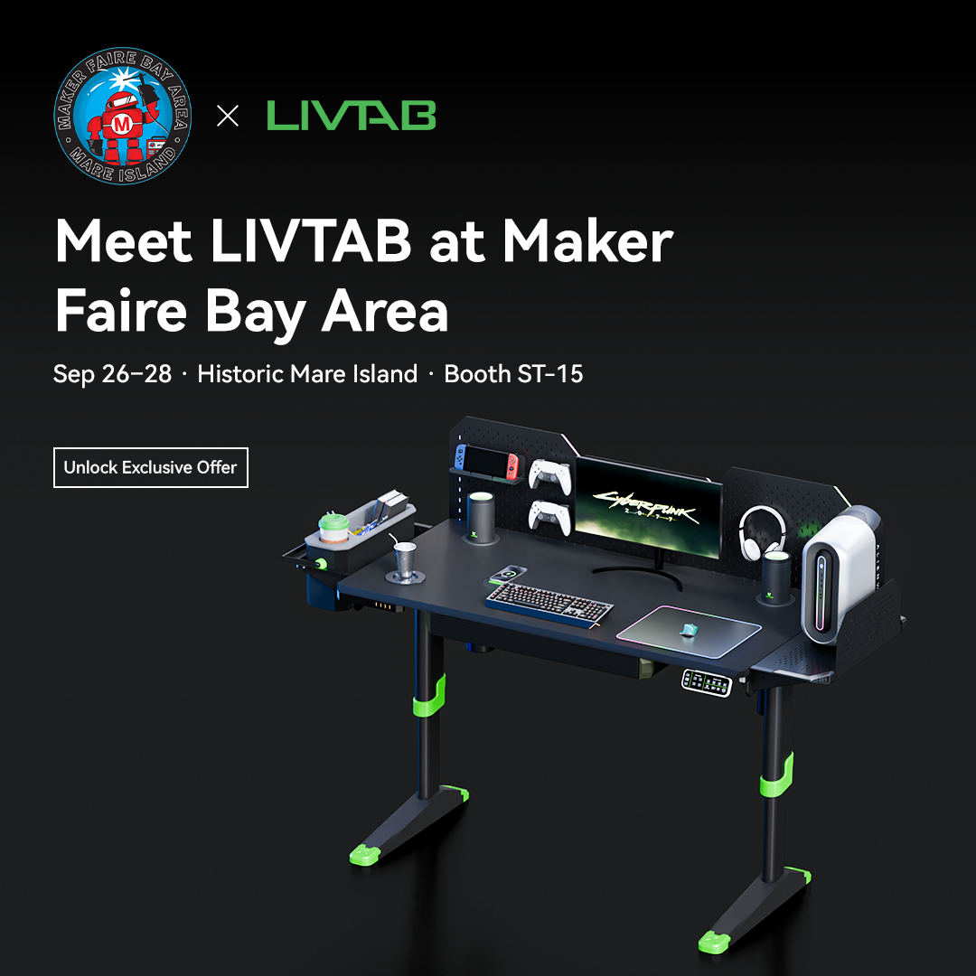 Maker Faire Bay Area 2025: LIVTAB Showcases Its Innovative Cyberone Standing Desk to the World