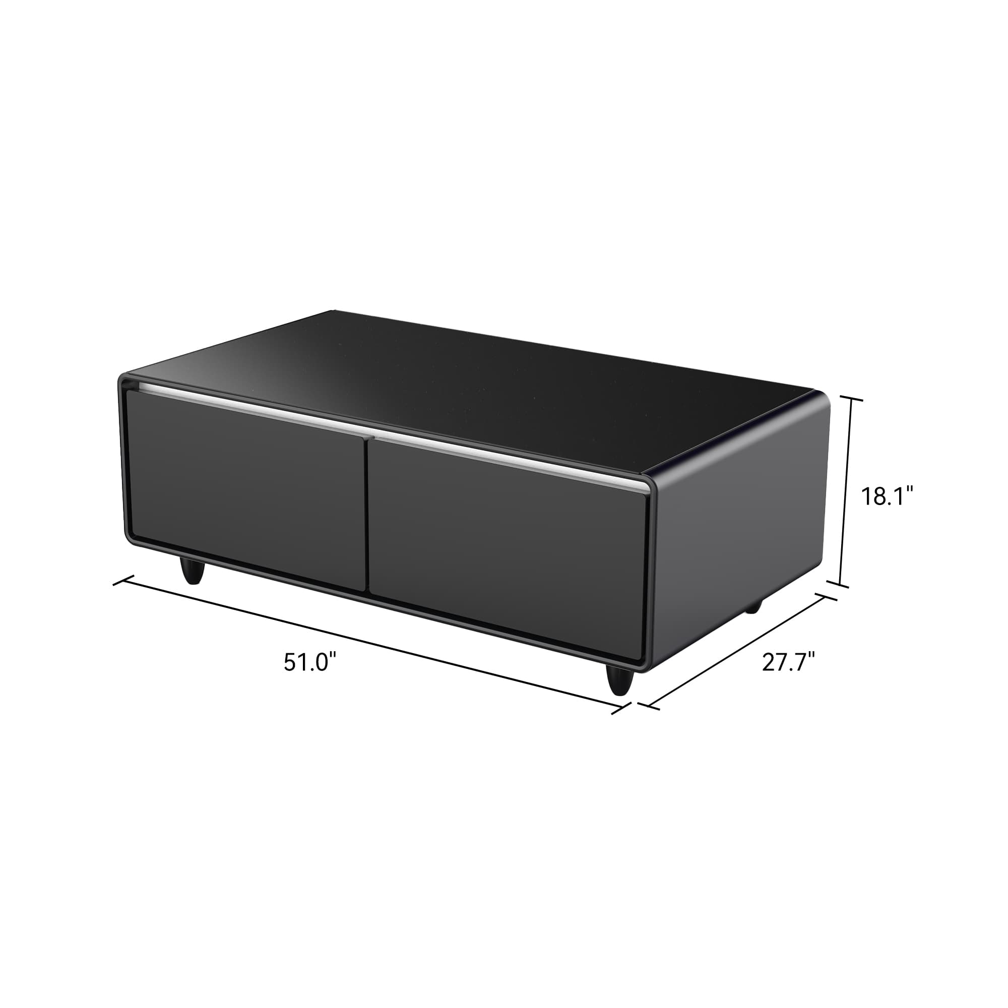 LIVTAB LT135 Pure Smart Coffee Table with Dual-Zone Fridge