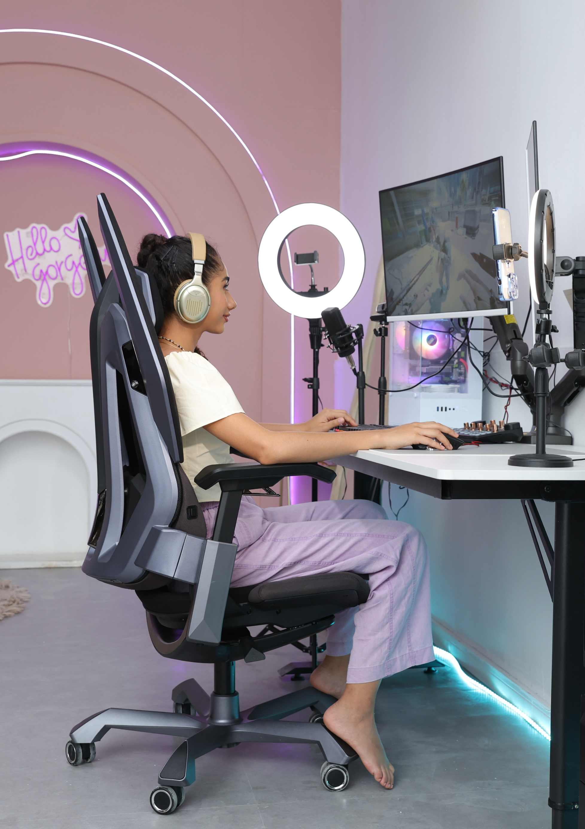 TGIF T0-MAX Ergonomic Gaming Chair Grey
