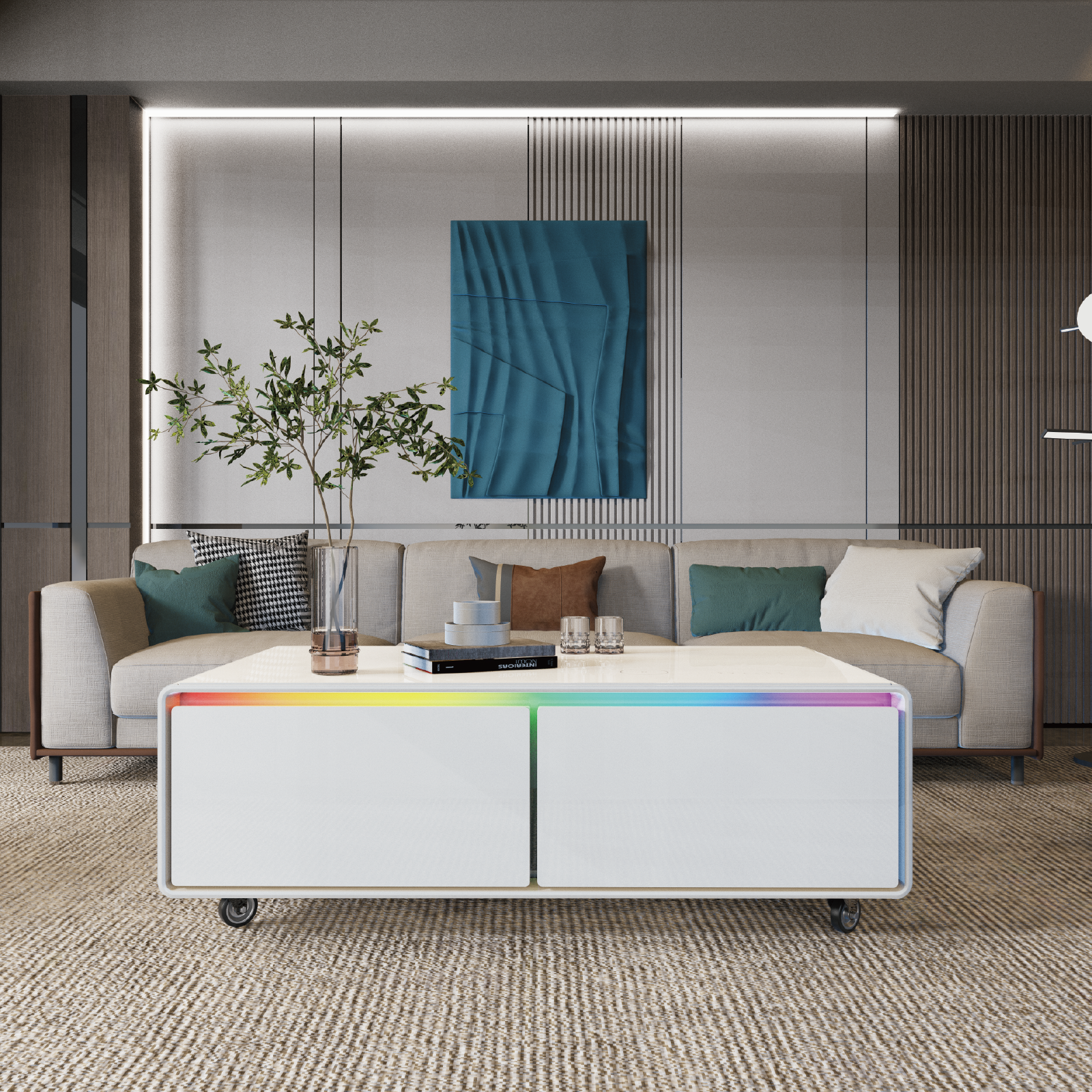 Livtab LT135 Smart Coffee Table on Wheels