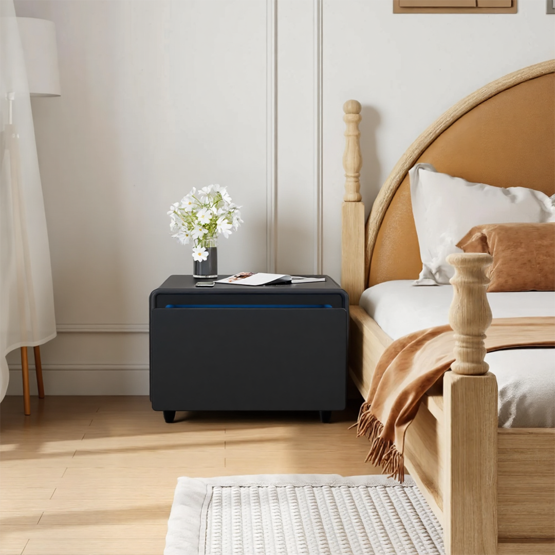 LIVTAB LT60 Smart Nightstand with Refrigerated Storage and Wireless Charging