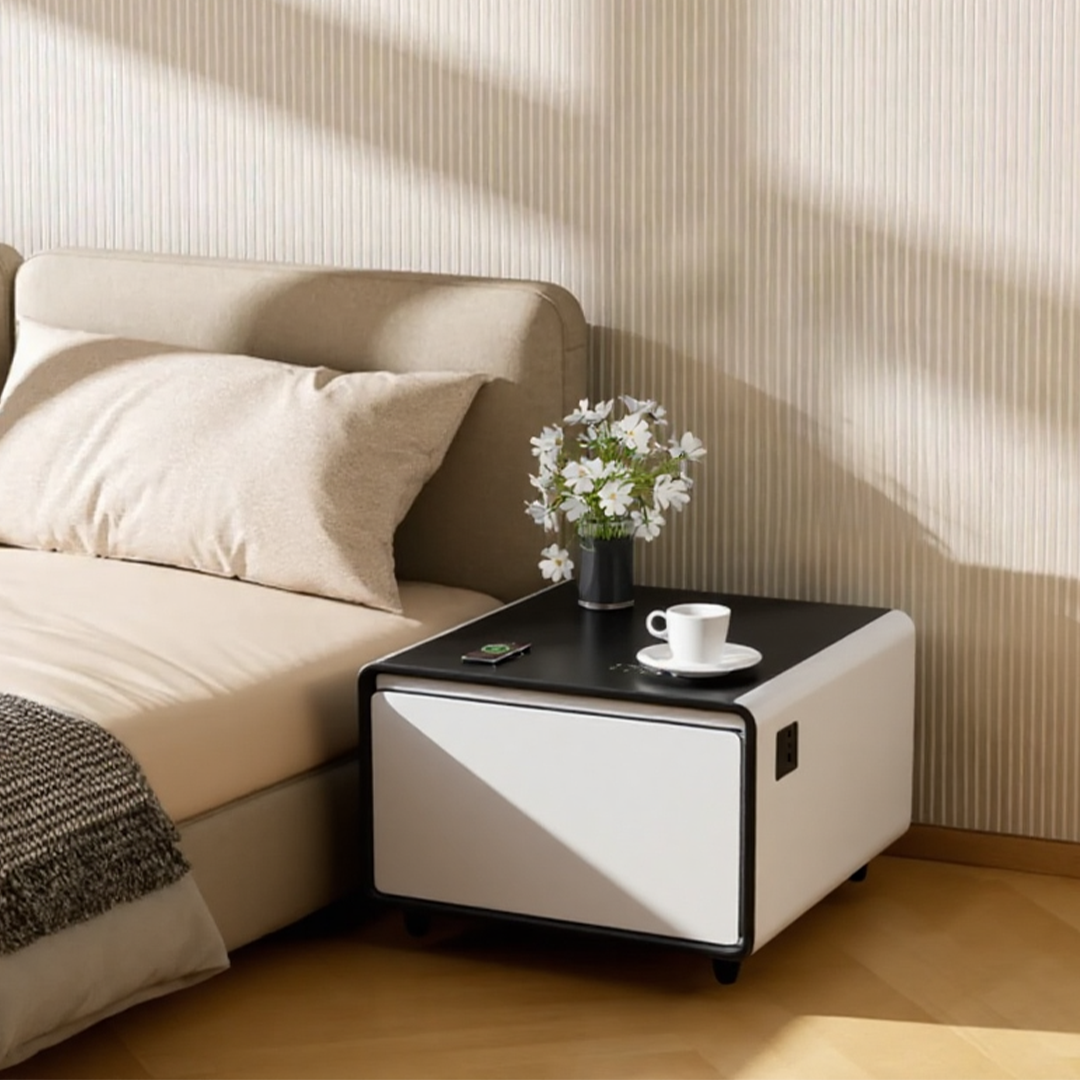 LIVTAB LT60 Smart Nightstand with Refrigerated Storage and Wireless Charging