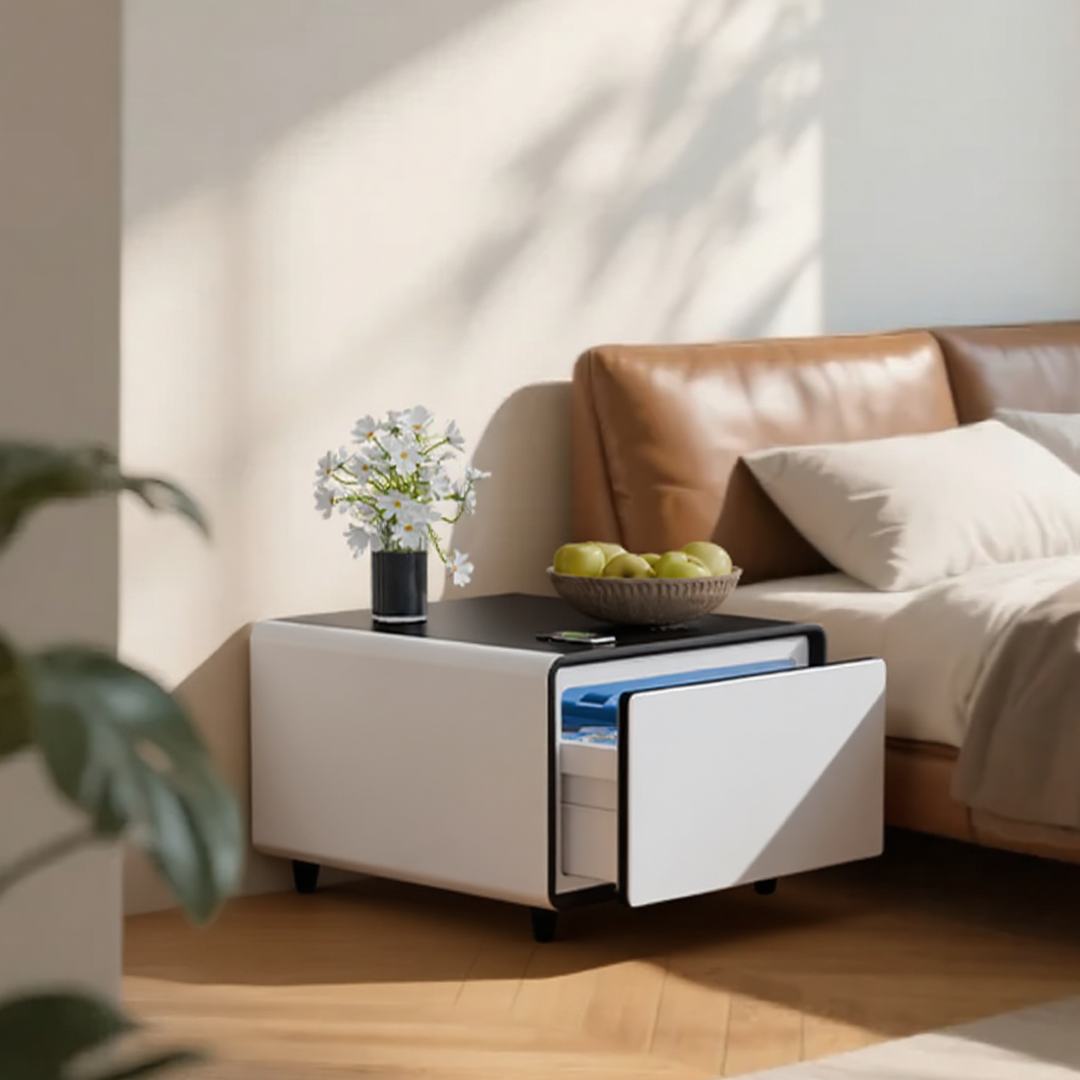 LIVTAB LT60 Smart Nightstand with Refrigerated Storage and Wireless Charging